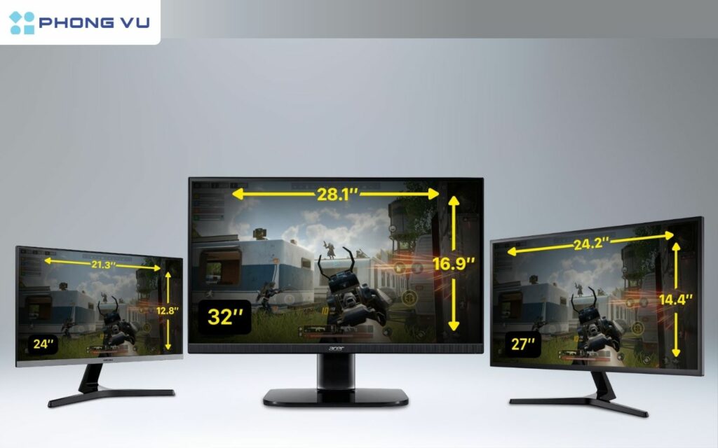 Top 5 màn hình 120Hz giá rẻ, chính hãng tại Phong Vũ được săn đón nhất 3 Kích thước từ 24-32 inch là kích thước phù hợp cho màn hình tần số 120Hz