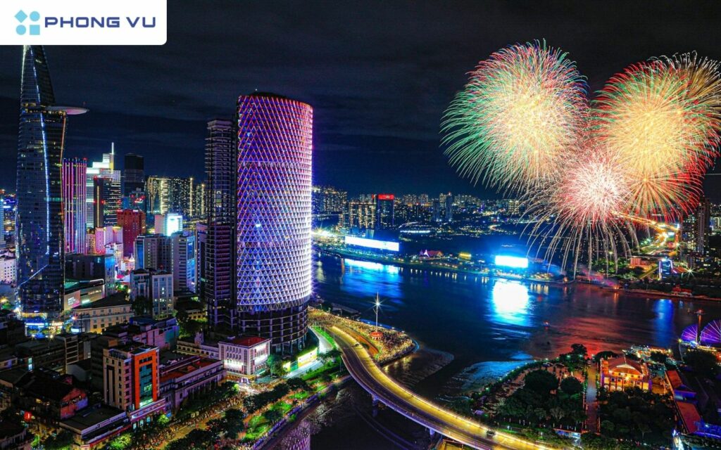 Miền Nam có các điểm bắn pháo hoa tại TP. HCM, Cần Thơ, Bình Dương và Đồng Nai