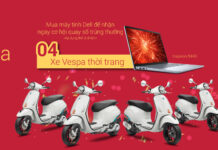 Mua laptop, PC DELL trúng Vespa du xuân thả ga tại Phong Vũ