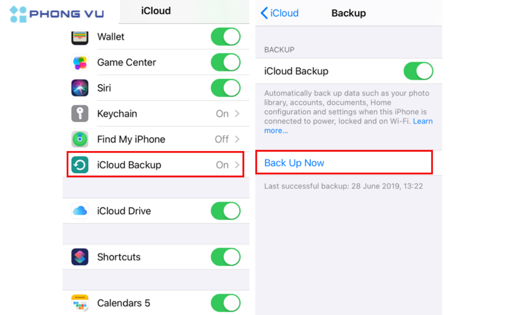 Trước tiên, bạn cần sao lưu dữ liệu iPhone của mình lên iCloud.