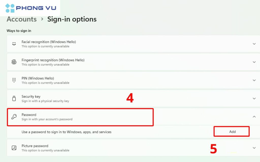 Thêm Mật khẩu (Password)