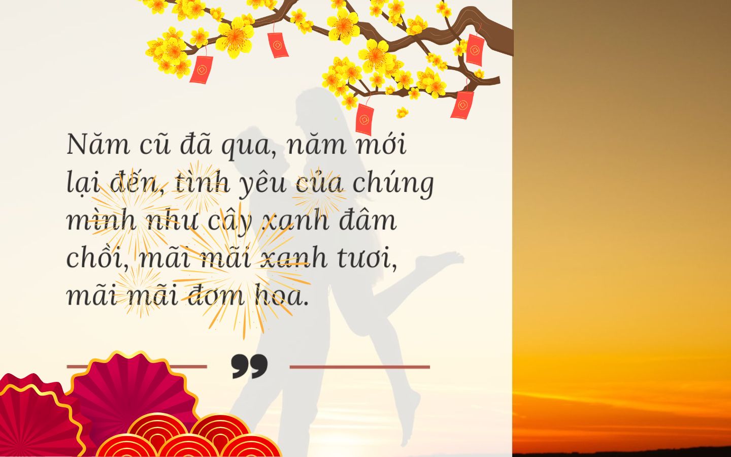 Lời chúc ngọt ngào dành cho người yêu vào dịp Tết