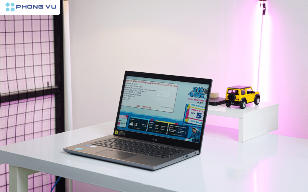 Acer Aspire 5 A514-55-5954 được trang bị bộ vi xử lý Intel Core i5-1235U 