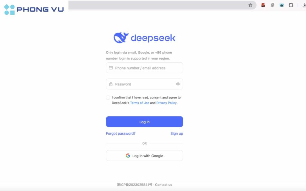 Truy cập DeepSeek R1 qua trình duyệt web
