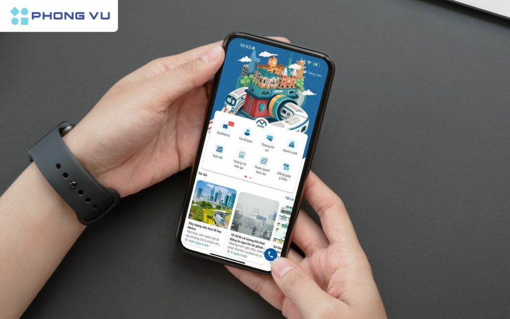 HCMC Metro là ứng dụng di động chính thức được phát triển để phục vụ hành khách sử dụng tuyến metro số 1 tại Thành phố Hồ Chí Minh