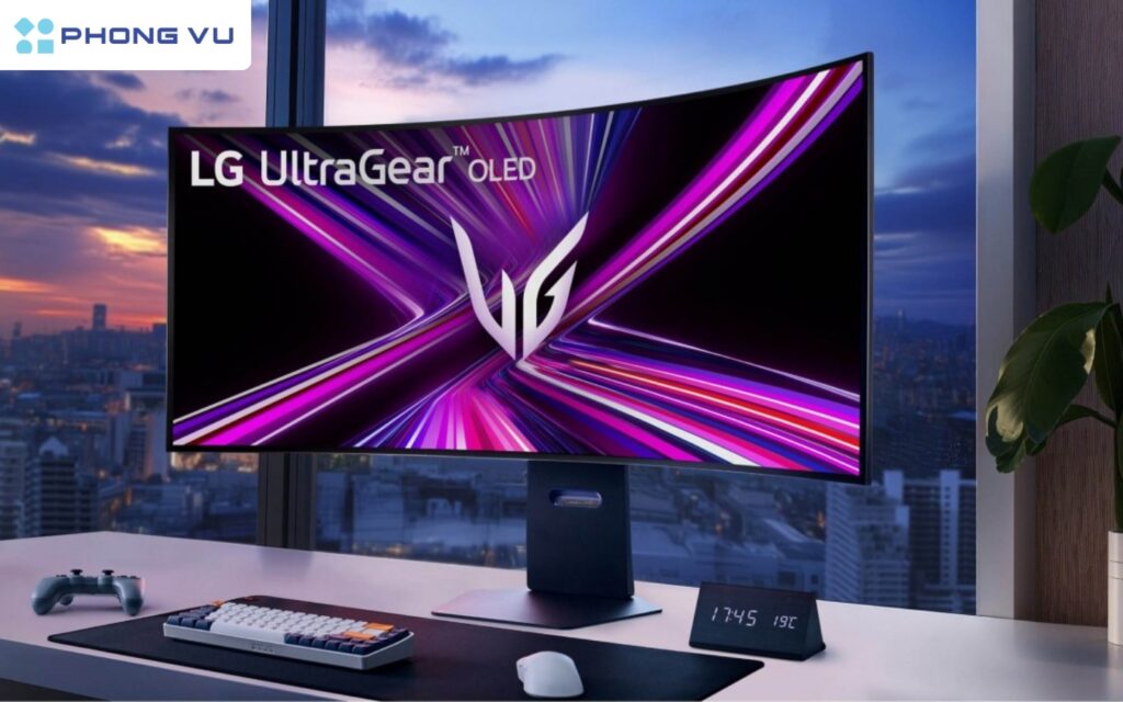 Màn hình máy tính LG OLED UltraGear GX9 45GX990A với khả năng uốn cong ấn tượng