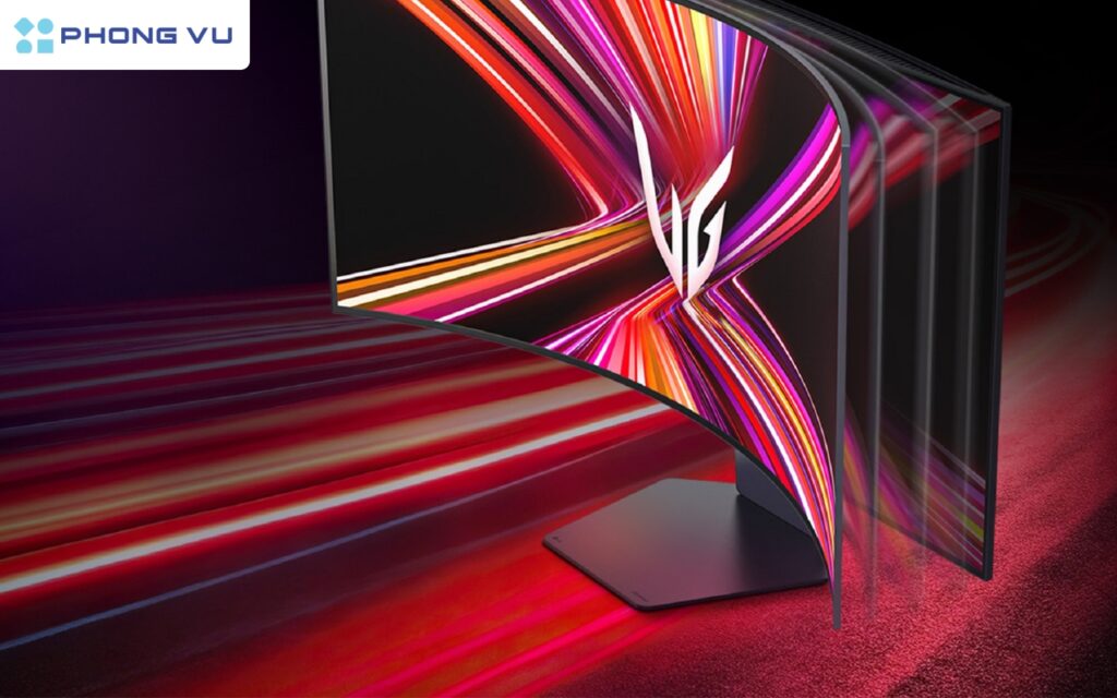  Màn hình LG UltraGear 45GX990A thiết kế 4 cạnh gần như không viền, khả năng tự uốn cong nổi bật