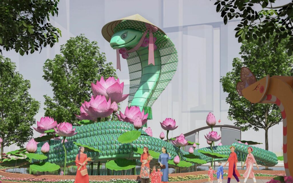 Nàng Tỵ mô phỏng theo hình dáng rắn hổ mang chúa