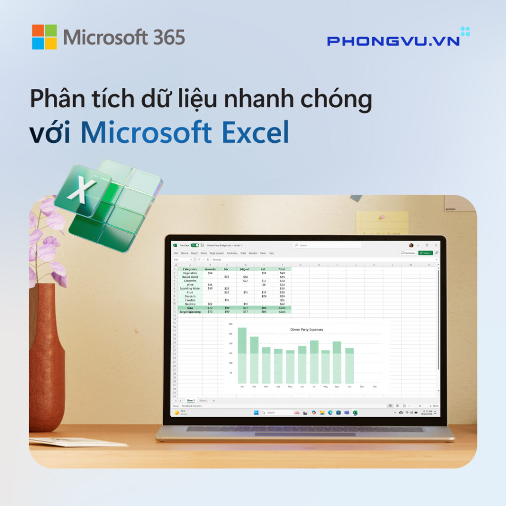 Phân tích dữ liệu chuyên sâu với AI Copilot trên Microsoft Excel