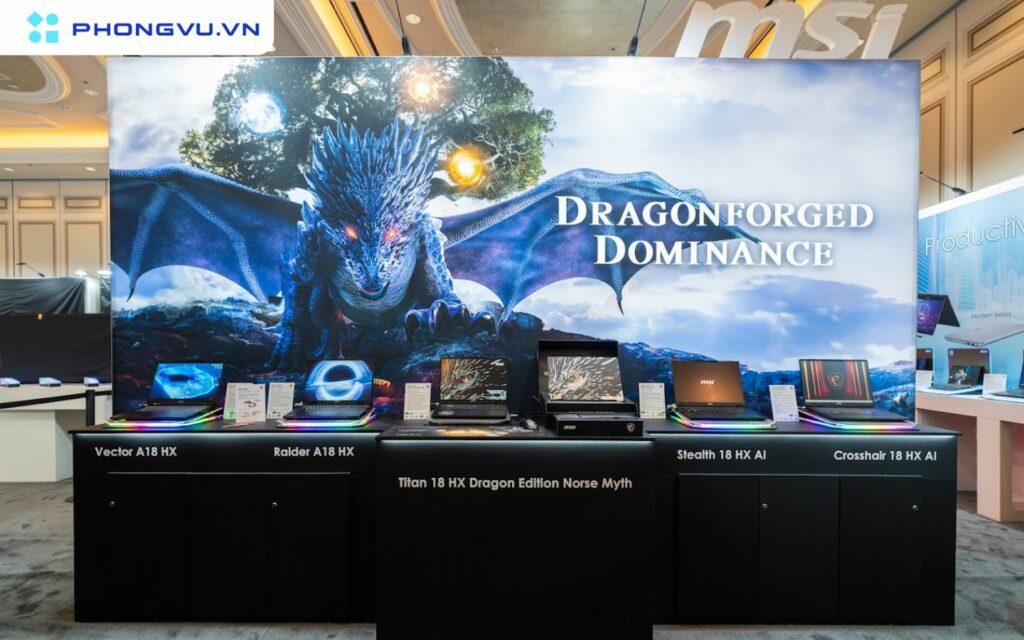 MSI nâng cấp toàn diện các dòng sản phẩm hiệu năng cao, bao gồm Titan, Raider, Vector và Stealth, với phiên bản màn hình 18 inch