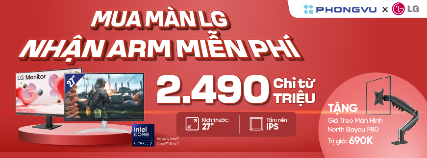 Mua màn hình LG tặng ngay arm xịn 1 Mua màn hình LG tặng ngay arm xịn
