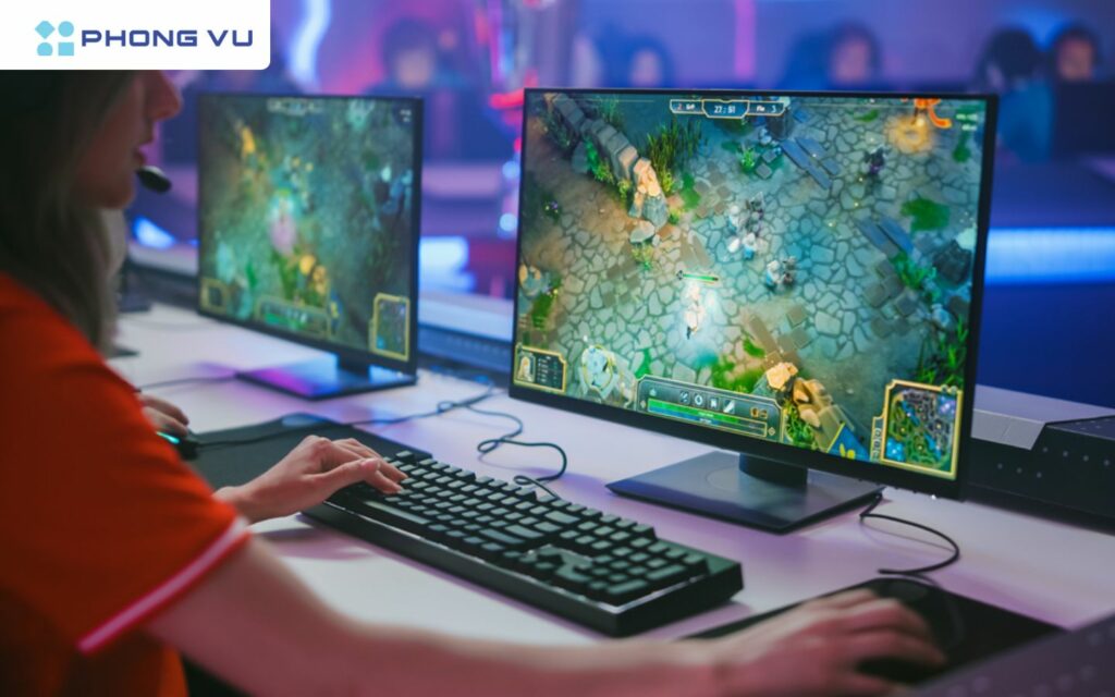 Nhu cầu chơi game đồ họa cao nên lựa chọn màn hình có kích thước từ 27 inch đến 32 inch