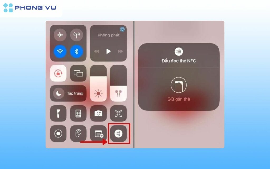  Nhấn biểu tượng NFC Tag Reader để sử dụng.