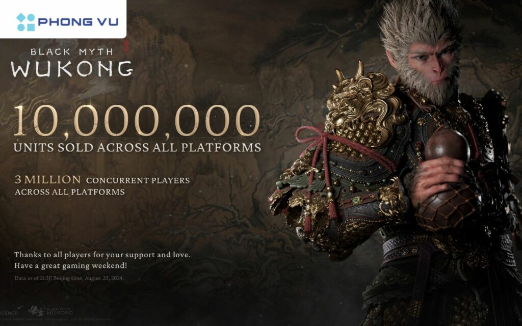 Steam Award 2024: Black Myth: Wukong thắng giải Game of the Year (GOTY) 1 Black Myth: Wukong được vinh danh là Game of the Year 2024 tại Steam Award