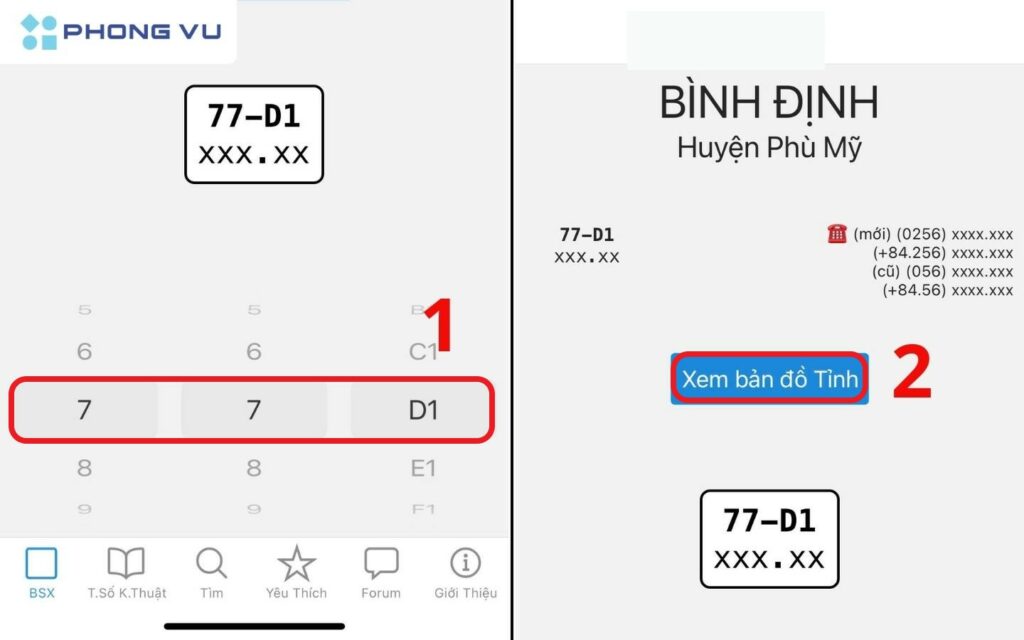 Nhập biển số xe cần tra cứu và xem kết quả