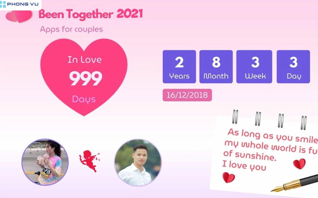 App  đếm ngày yêu cho điện thoại iPhone Been Together 2021
