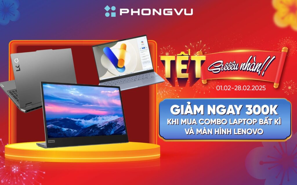 Chương trình khuyến mãi đặc biệt này áp dụng cho sản phẩm màn hình di động Lenovo L15 15.6" khi mua combo sản phẩm laptop bất kỳ