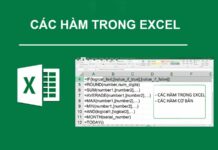 Tổng hợp các hàm trong Excel thường dùng và ví dụ dễ hiểu Các hàm thường dùng trong Excel