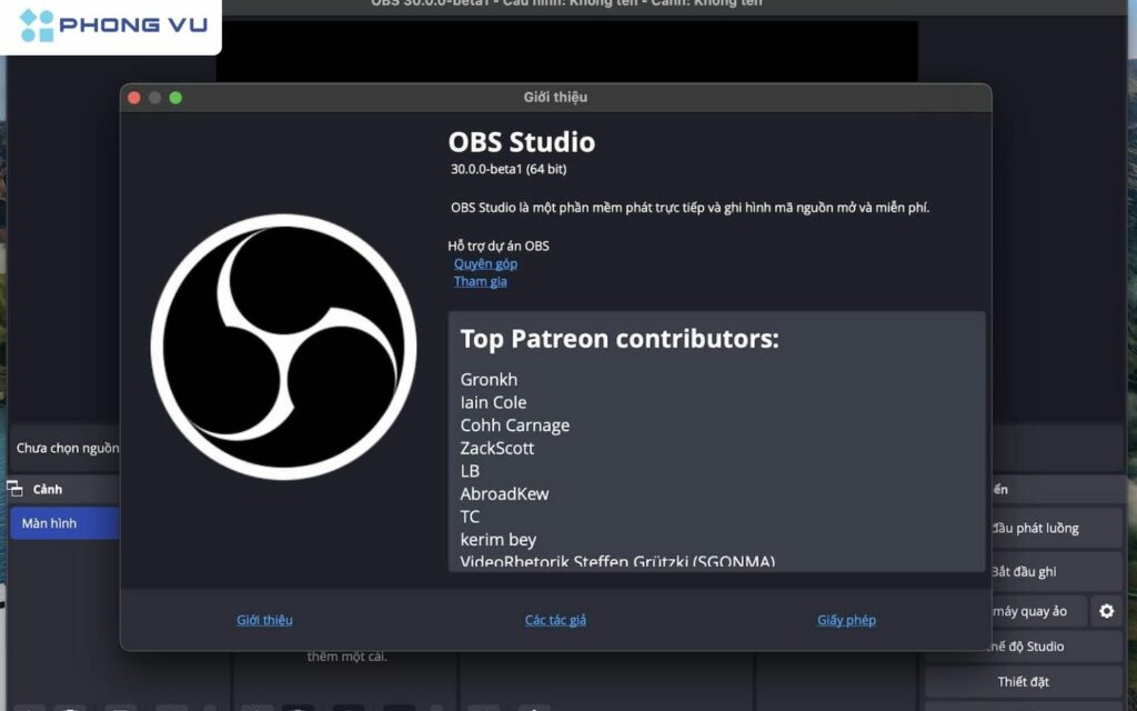 OBS Studio là phần mềm miễn phí và mạnh mẽ, được nhiều người dùng ưa chuộng để quay màn hình và livestream.