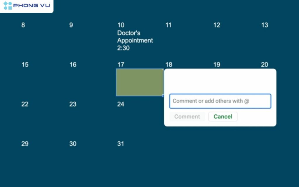 Tạo lịch trên Google Sheets giúp quản lý thời gian hiệu quả