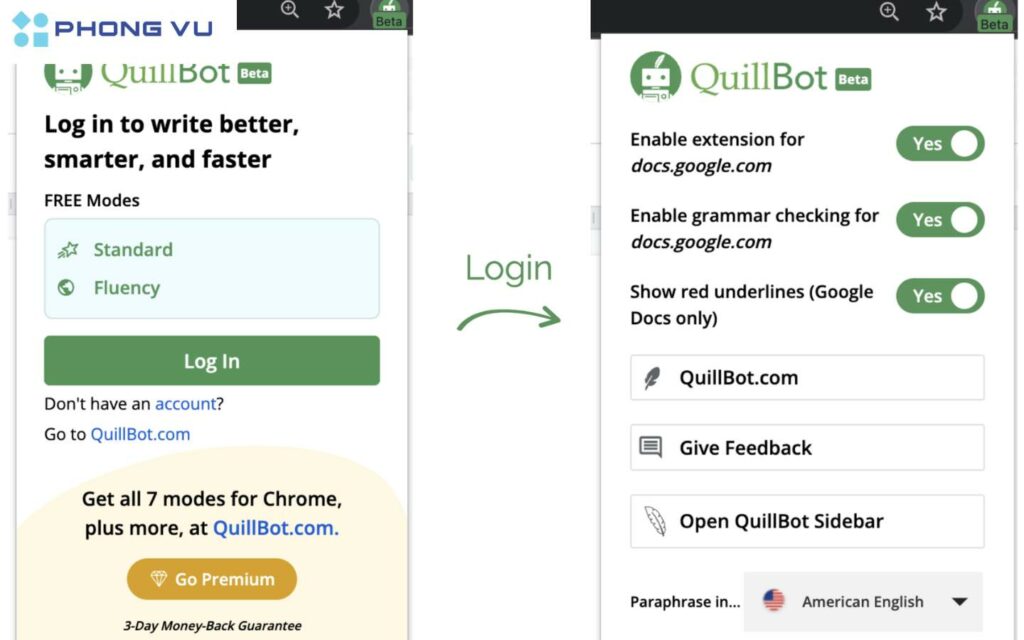 QuillBot – Trợ lý viết lách AI thông minh.