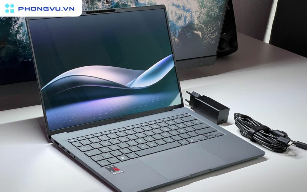 Asus đã sử dụng chất liệu Ceraluminum hoàn toàn mới cho vỏ máy Asus Zenbook A14