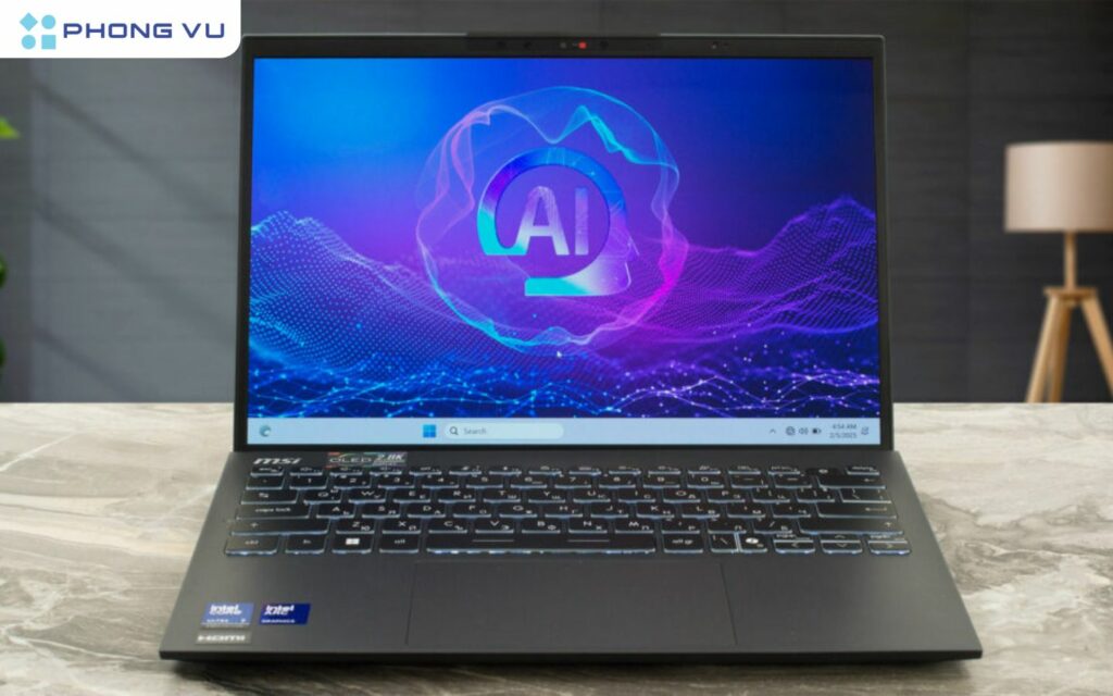 MSI Prestige 13 AI Evo A2VM trang bị Intel Core Ultra 7 258V. Đây là một con chip thuộc dòng Meteor Lake mới nhất của Intel