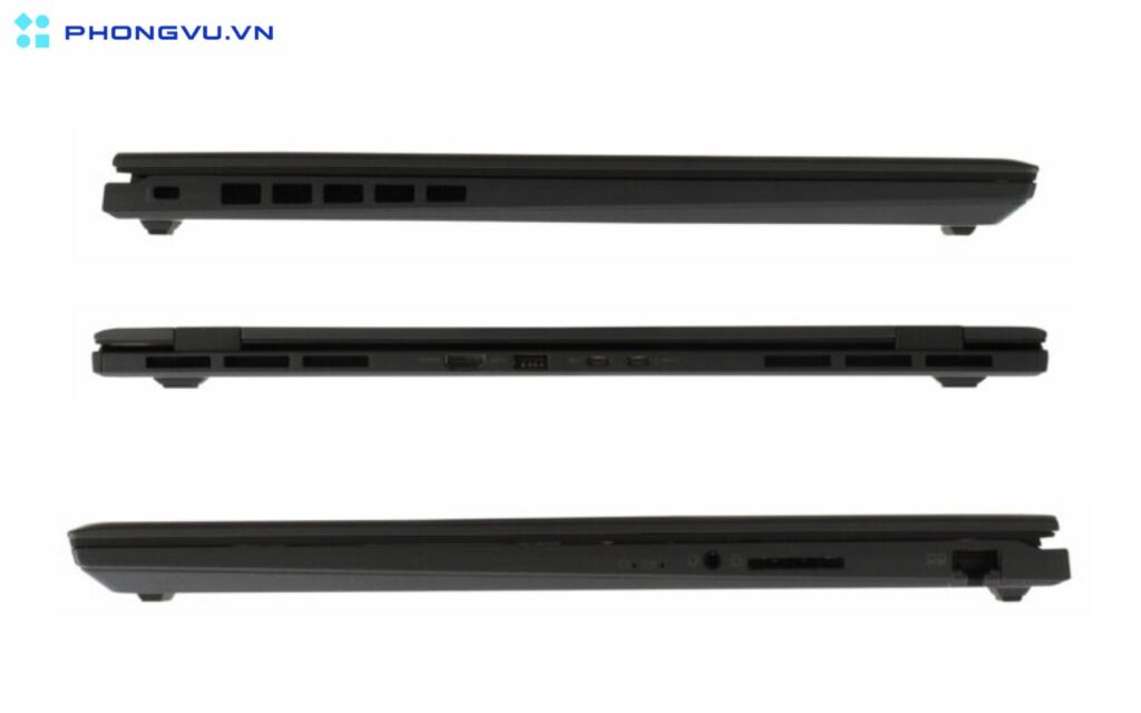 MSI Prestige 16 AI Studio B1V được trang bị đầy đủ các cổng kết nối cần thiết cho công việc và giải trí