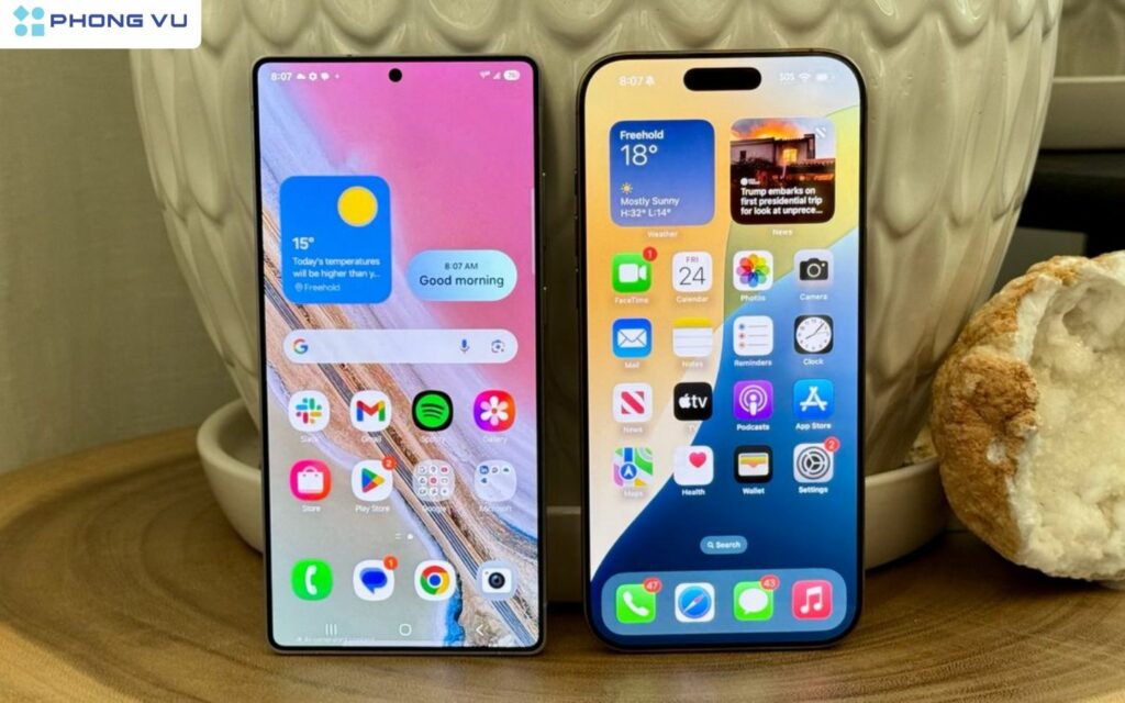 Galaxy S25 Ultra sở hữu màn hình Dynamic AMOLED 2X kích thước 6.8 inch, độ phân giải QHD+ và tần số quét 120Hz.