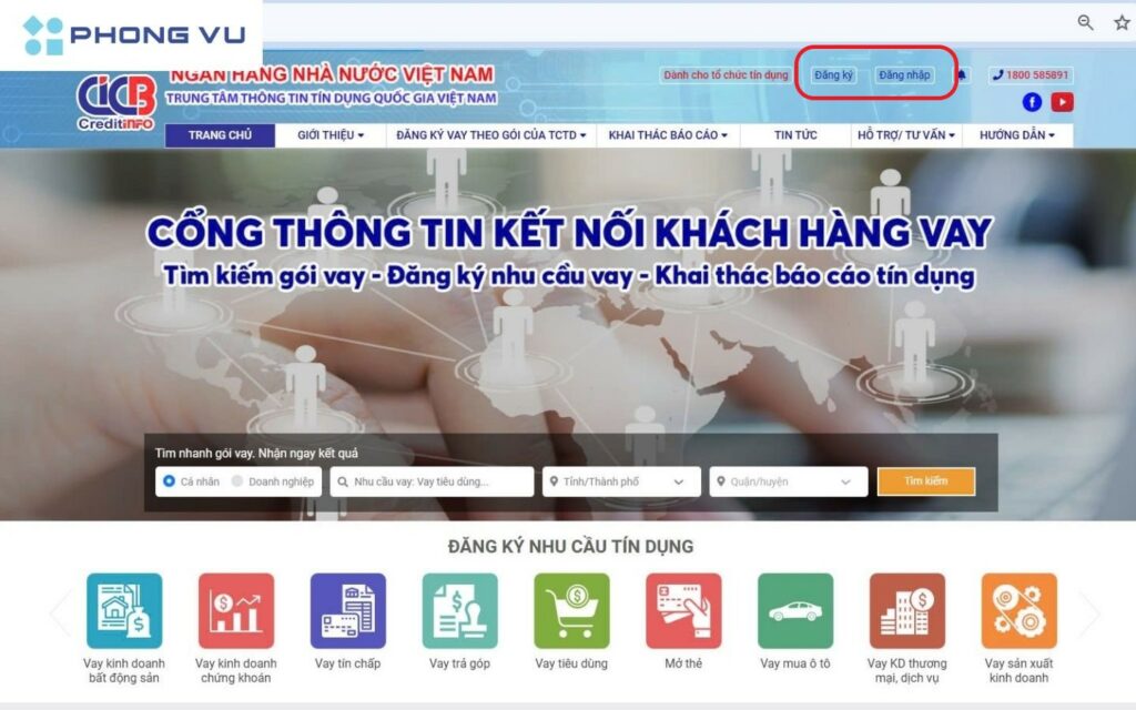 Truy cập ngay trang web cic.gov.vn kiểm tra nợ xấu