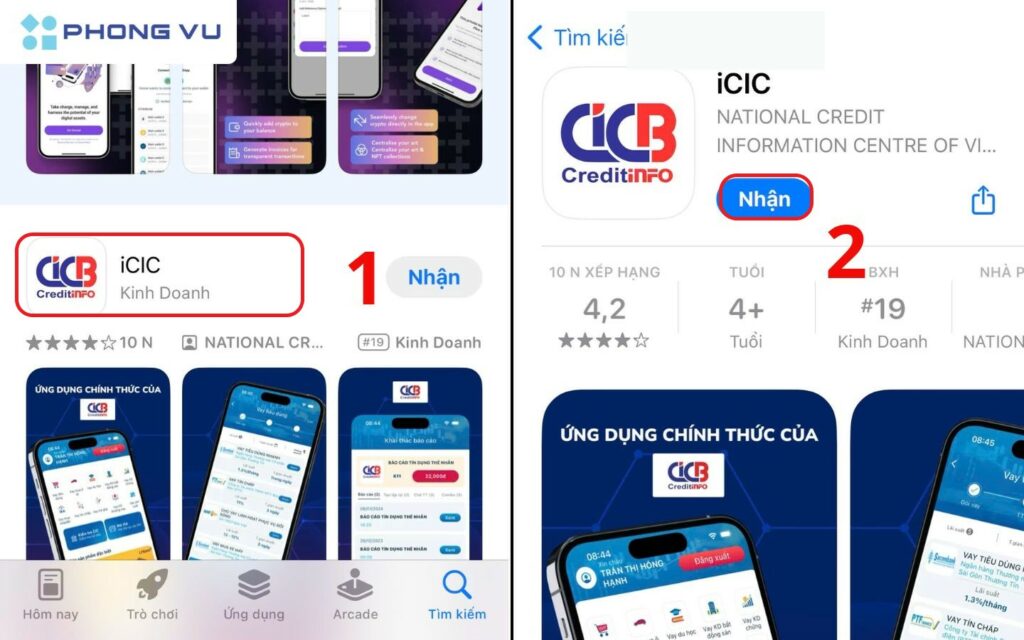 Tải ứng dụng CIC