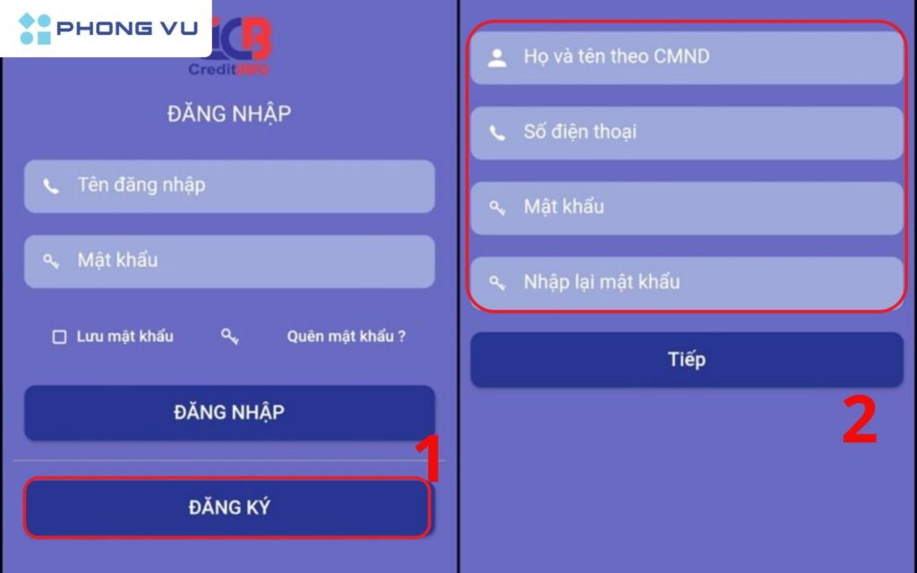 Đăng ký thông tin tài khoản