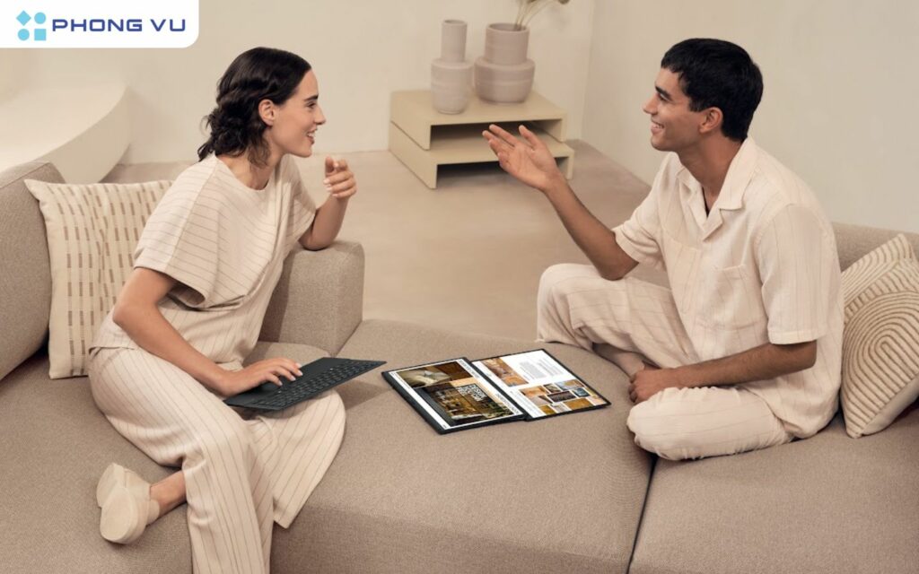 ASUS Zenbook Duo (UX8406CA): Quyền năng nhân đôi với Laptop hai màn hình OLED 2 Bàn phím kết nối Bluetooth® có thể tháo rời và bản lề phẳng 180° cho phép mở rộng không gian làm việc lên tới 19,8 inch