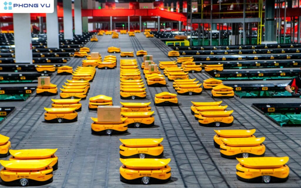 Kỹ sư Việt phát triển thành công dàn robot made in Vietnam 3 Robot AGV do các kỹ sư Việt Nam của VTPost nghiên cứu và phát triển