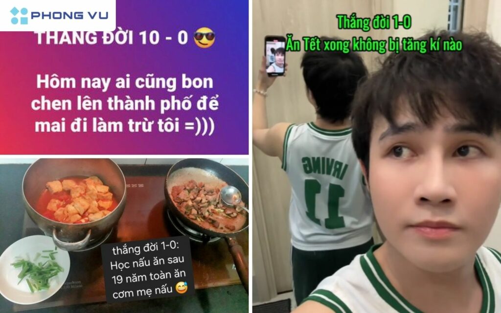Trend "thắng đời 1 - 0" này trở nên phổ biến dịp Tết Nguyên đán 2025