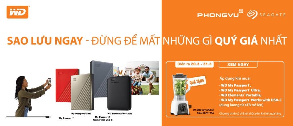 Mua ổ cứng WD giá cực ưu đãi tại Phong Vũ