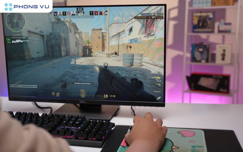 ASUS TUF M4 AIR trong các tựa game FPS như Valorant và CS:GO, mình khá hài lòng với độ chính xác mà mắt đọc PAW 3335 mang lại
