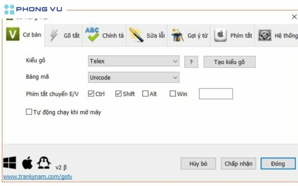 Phần mềm GoTiengViet