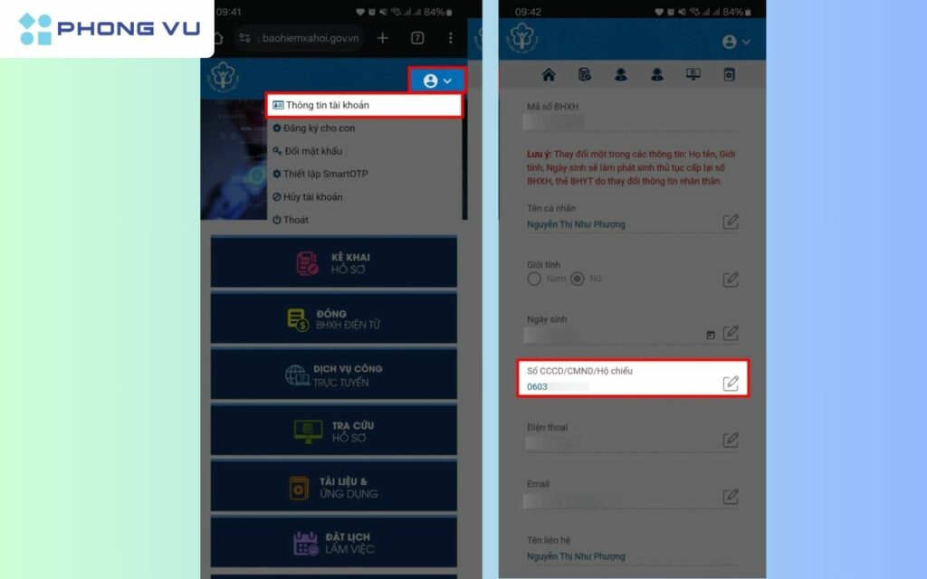 Nhập mới Số CCCD/CMND/Hộ chiếu