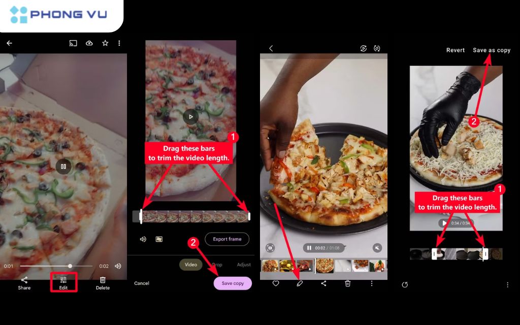 Mách bạn 3 cách cắt video trên điện thoại không cần phần mềm 1 Cách cắt video trên Google Photos hoặc Gallery của điện thoại Andriod