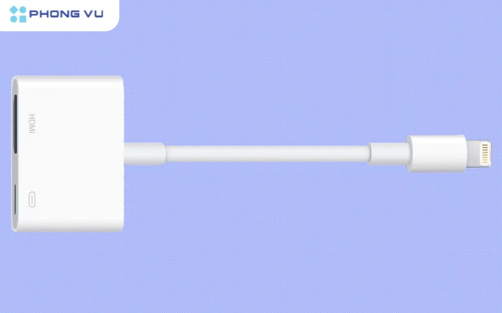 8 Cách kết nối điện thoại với Tivi đơn giản ai cũng làm được 5 Kết nối iPhone với tivi bằng bộ chuyển đổi VGA