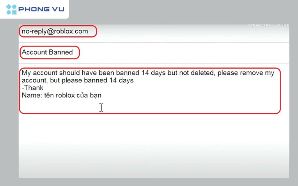 7 cách lấy lại acc Roblox khi quên mật khẩu và Email cực dễ 13 Gửi một email kháng cáo