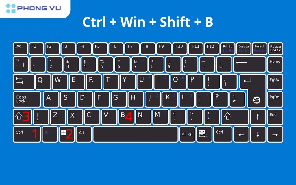 Cách nhanh chóng làm mới trình điều khiển card màn hình là sử dụng tổ hợp phím tắt