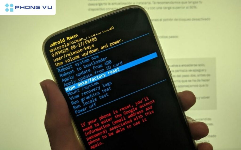 Wipe data/factory reset