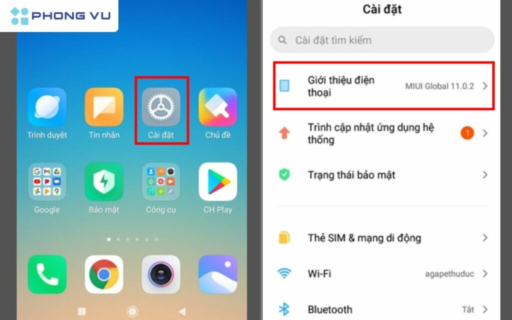 Chọn Giới thiệu về điện thoại