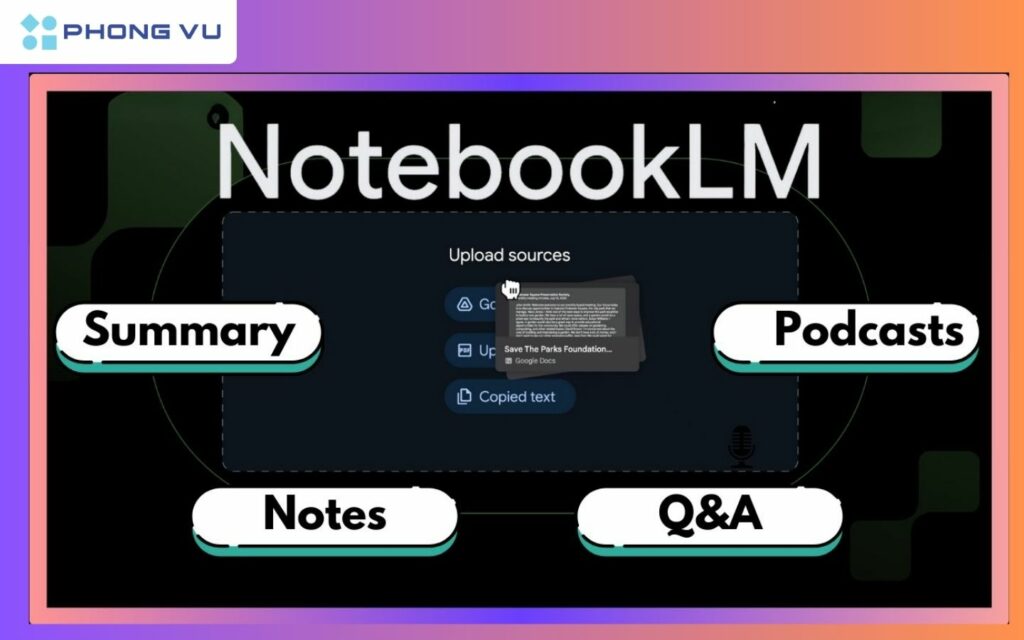 Các tính năng chính của NotebookLM Google