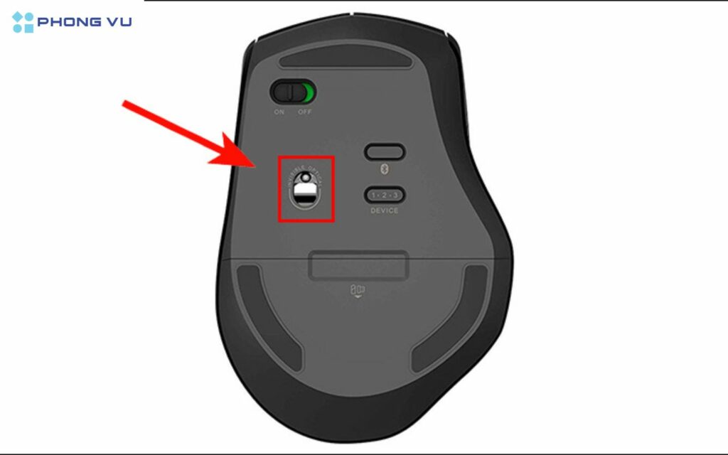 Đèn báo không sáng chứng tỏ chuột không dây không còn hoạt động