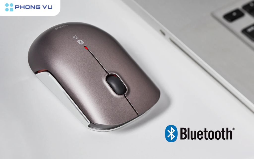Bluetooth cho phép chuột kết nối trực tiếp với các thiết bị hỗ trợ Bluetooth, không cần đầu thu rời