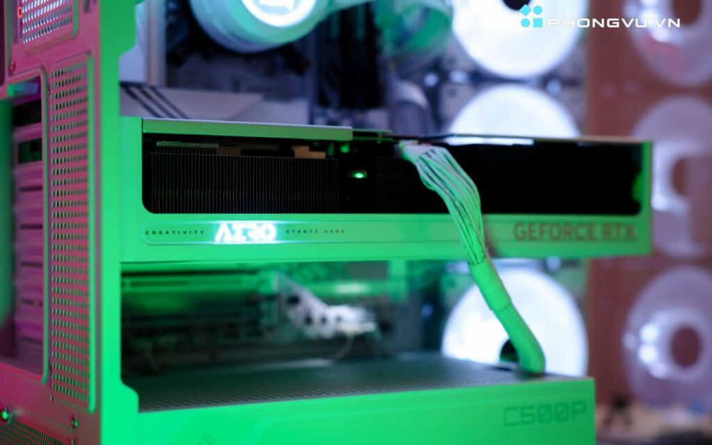 GIGABYTE GeForce RTX 5070 Ti AERO OC 16GB là linh hồn đồ họa của hệ thống, thuộc dòng RTX 50 series mới nhất của NVIDIA