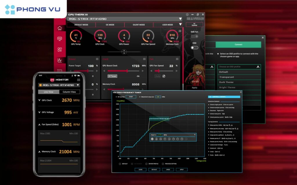 Đánh giá ASUS ROG Astral GeForce RTX 5080 16GB GDDR7 OC Edition - Hiệu năng vượt trội trong phân khúc cao cấp 6 ASUS ROG Astral GeForce RTX 5080 đi kèm bộ phần mềm GPU Tweak III được cải tiến toàn diện